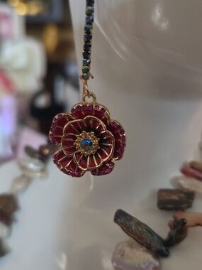 Betsey Johnson Multi-Tone Shell & Stone Statement Necklace